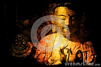 Chinese Temple Abstract Background Wallpaper Stock Photo