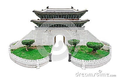 Chinese Temple on blackgroud Stock Photo