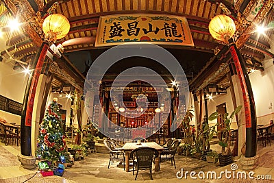 Chinese temple in China, Xiamen. Editorial Stock Photo