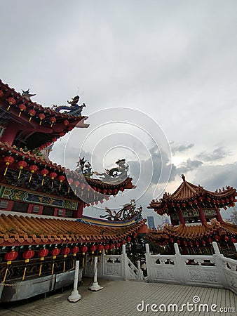 Chinese Temple - Dragon and Pheonix Stock Photo