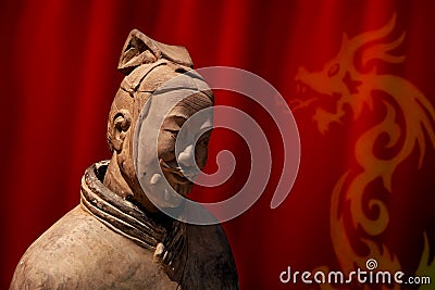 Terracotta warrior, soldier. Editorial Stock Photo