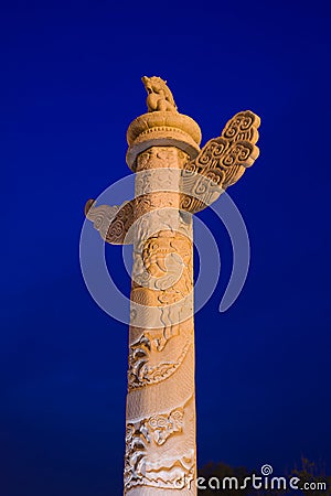 Chinese totem pillar Stock Photo