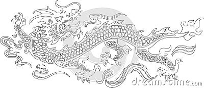 In Chinese tradition there is also a creature called Liong or Lung Vector Illustration
