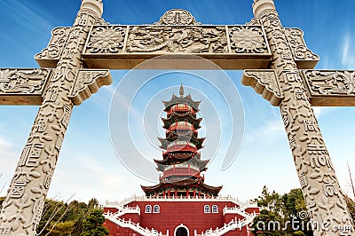 Chinese traditional arch Stock Photo
