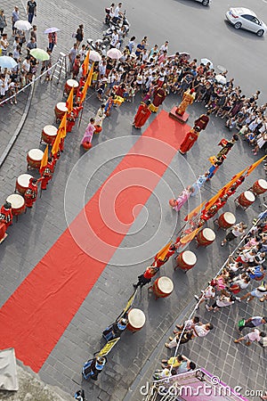 Chinese traditional ceremony show Editorial Stock Photo