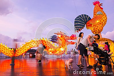 China, traditional festivals, gorgeous and colorful, lantern festival Editorial Stock Photo