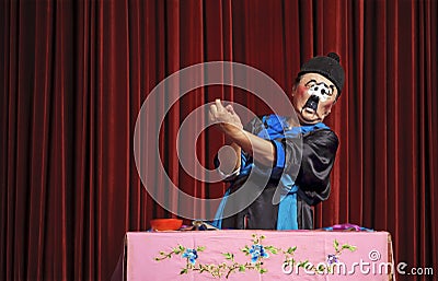 Chinese traditional mime actor Editorial Stock Photo