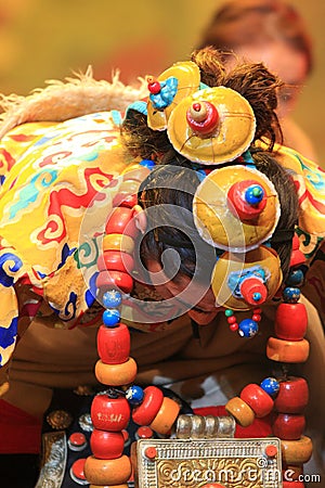 Chinese Traditional National costume Performance Editorial Stock Photo