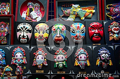 Chinese traditional opera mask Editorial Stock Photo