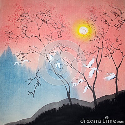 Chinese traditional painting Stock Photo