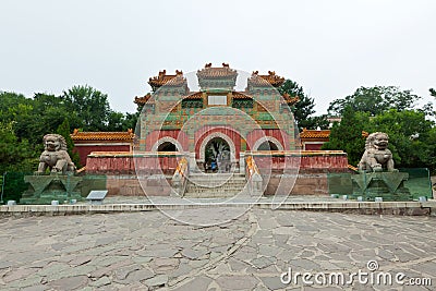 Chinese traditional style building in an ancient garden, north c Stock Photo