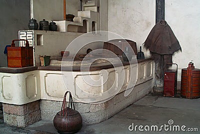 Chinese traditional style kitchen Stock Photo