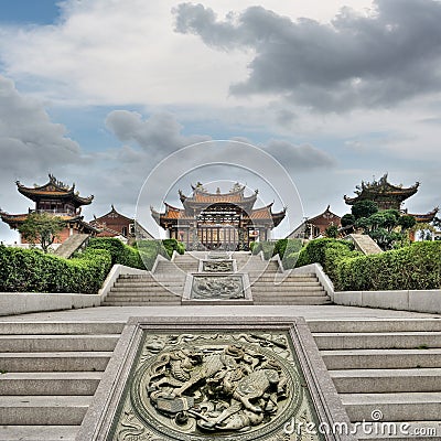 Chinese traditional temple Stock Photo