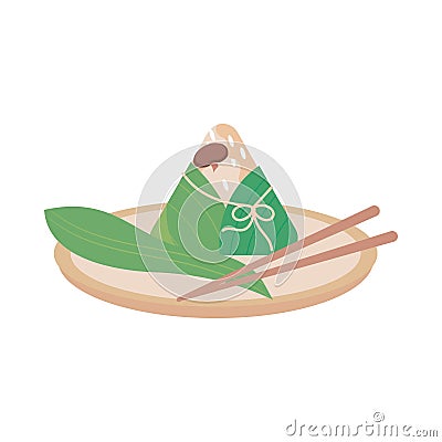 chinese traditional zongzi Vector Illustration