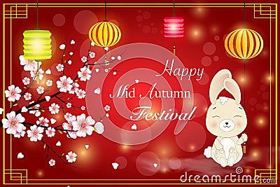 Happy Mid Autumn Festival design Vector Illustration