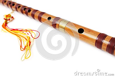 Chinese Transverse Flute, Dizi Stock Photo