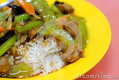 Chinese vegetarian mixed vegetable rice Stock Photo