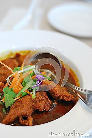 Chinese vegetarian mock chicken curry Stock Photo