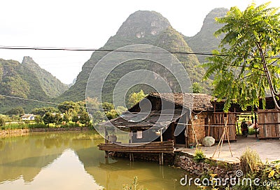 Chinese village scenery Stock Photo