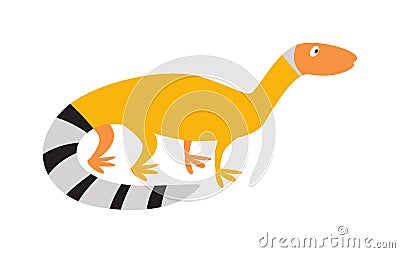 Chinese water dragon lizard nature animal reptile cartoon silhouette vector illustration. Vector Illustration