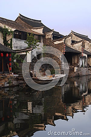 Chinese water town Xitang Stock Photo