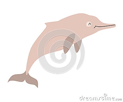 Chinese white dolphin icon vector illustration Vector Illustration