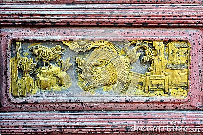 Chinese woodcarving Stock Photo