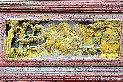 Chinese woodcarving Stock Photo