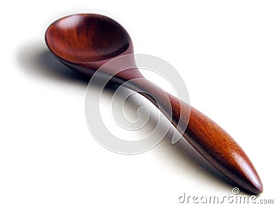 Chinese wooden spoon Stock Photo