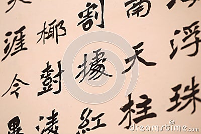 Chinese Word,Chinese Calligraphy Stock Photo