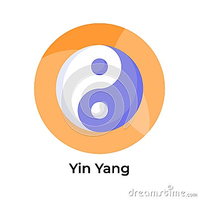 A chinese yin yang symbol vector design isolated on white background Vector Illustration
