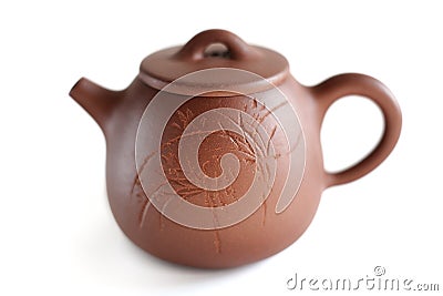 Chinese Yixing clay tea pot Stock Photo