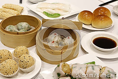 Chinese Yum Cha Banquet Stock Photo