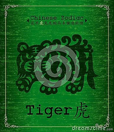 Vector Chinese Zodiac - tiger Vector Illustration