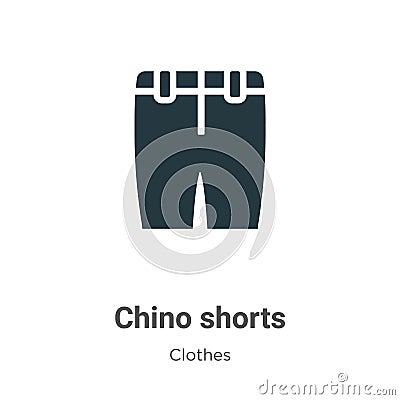 Chino shorts vector icon on white background. Flat vector chino shorts icon symbol sign from modern clothes collection for mobile Vector Illustration