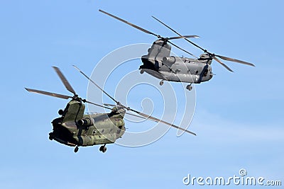 Chinook transport helicopters Editorial Stock Photo