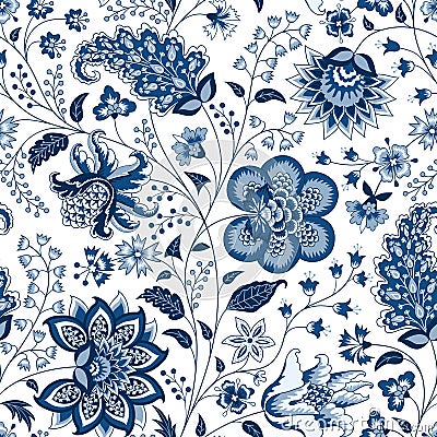 Chintz fabric Vector Illustration