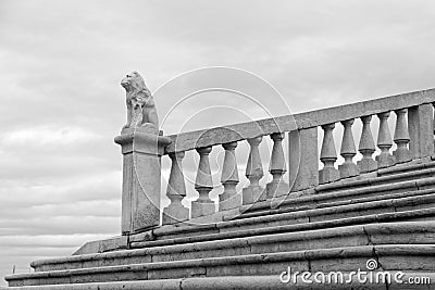 Chioggia, Italy-August 26, 2018: Province of Venice. monument on the city street. Editorial Stock Photo