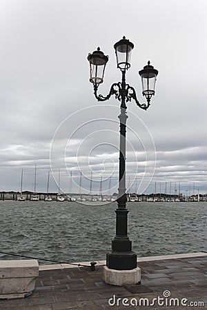 Chioggia, Italy-August 26, 2018: Province of Venice. monument on the city street. Editorial Stock Photo