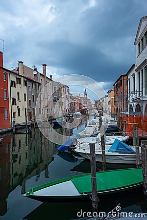 chioggia and submarine city of the venetian lagoon near Venice, famous for its fishing ports Editorial Stock Photo