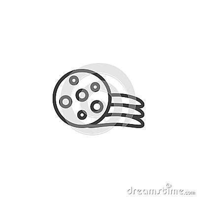 Chip cookies line icon Vector Illustration