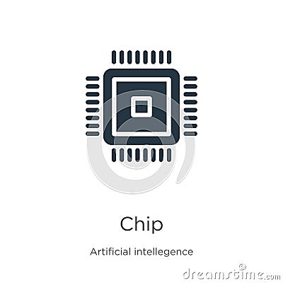 Chip icon vector. Trendy flat chip icon from artificial intelligence collection isolated on white background. Vector illustration Vector Illustration