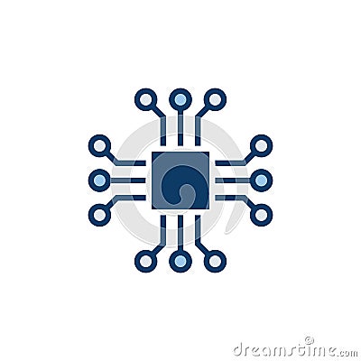 Chip vector icon - computer chip symbol or design element Vector Illustration