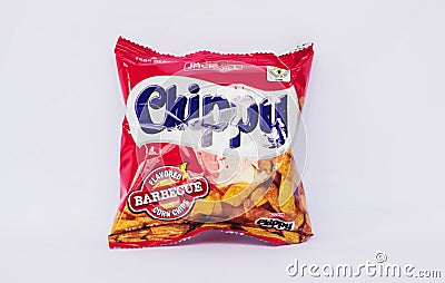 Chippy Barbeque Flavored Corn Chips Editorial Stock Photo