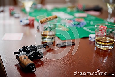 Chips on game table normal version Stock Photo