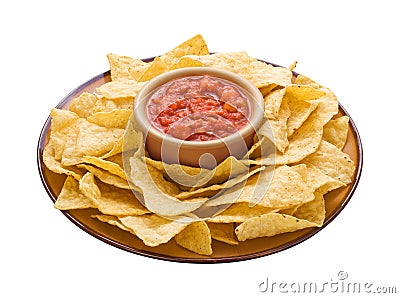 Chips & Salsa (with clipping path) Stock Photo