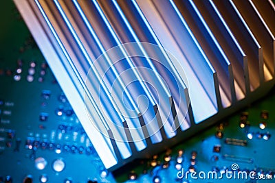 Chipset heatsink Stock Photo