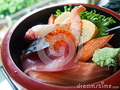 Chirashi sushi Stock Photo