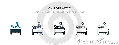 Chiropractic icon in different style vector illustration. two colored and black chiropractic vector icons designed in filled, Vector Illustration