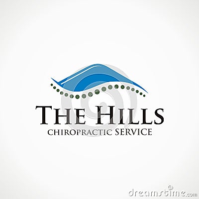 Chiropractic logo design on white Vector Illustration